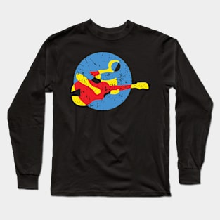 Modern Art Guitarist Long Sleeve T-Shirt